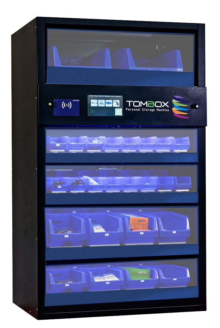 Automated RFID Kanban shelving system - TomBox