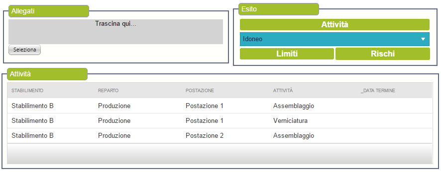 Mappatura stabilimenti azienda