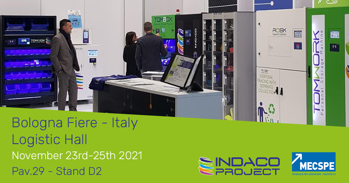 VENDING MACHINES FOR PPE AND TOOLS: INDACO PROJECT EXHIBITS AT MECSPE 2021
